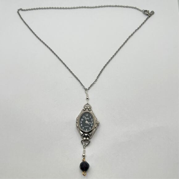 Silver & Black Swap Watch Pendant - Picture 3 of 3